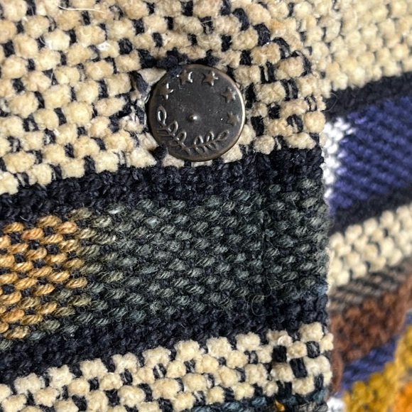 Vintage Jane Ashley Sz S Aztec Western Rodeo Boho Woven Tapestry Vest - Picture 10 of 13